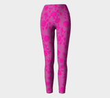 Greek Key & Roses Yoga Leggings - Objet D'Art