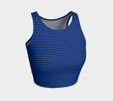 Blue Striped Crop Top - Objet D'Art