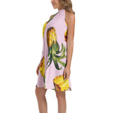 Tie Back Halter Neck Flared Dress - Objet D'Art