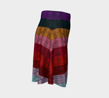 Multicolored Snakeskin Flare Skirt - Objet D'Art
