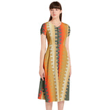 Puff Sleeve Button Through Dress - Objet D'Art