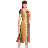 Puff Sleeve Button Through Dress - Objet D'Art