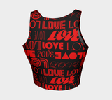 Love Print Athletic Top - Objet D'Art