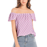 Pink Dots Women's Off The Shoulder Top - Objet D'Art