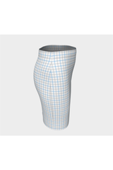 H. M. Kemp Blue/Gray Tattersall Fitted Skirt - Objet D'Art
