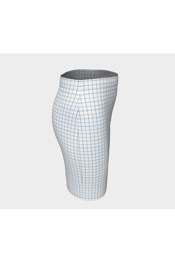 H. M. Kemp Blue/Gray Tattersall Fitted Skirt - Objet D'Art