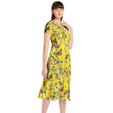 Kaleidoscope fo Butterflies Puff Sleeve Button Through Dress - Objet D'Art