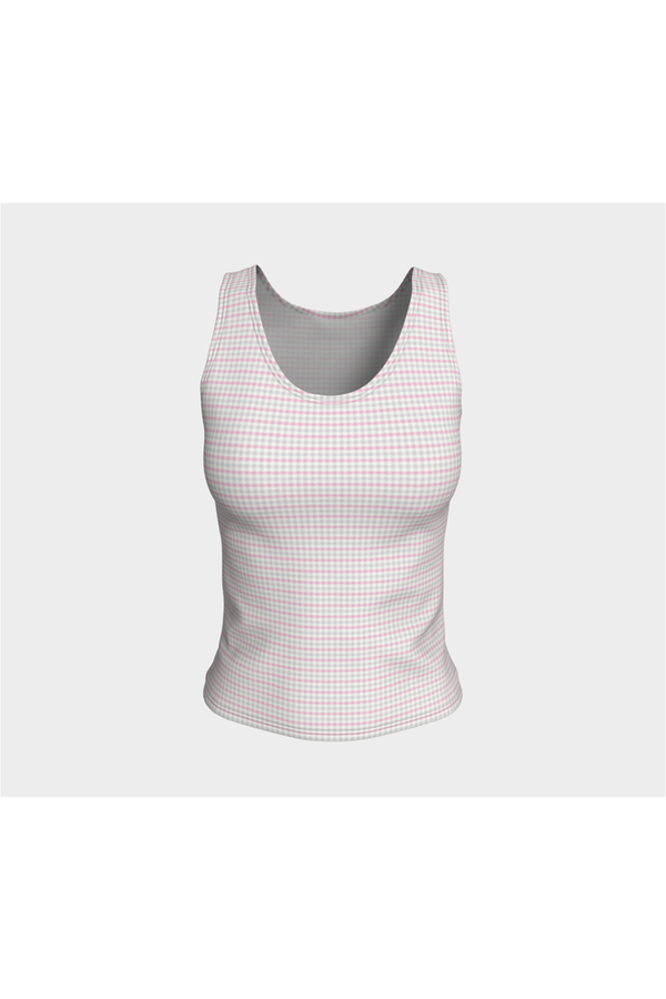 Pink Shepherd's Check Fitted Tank Top - Objet D'Art