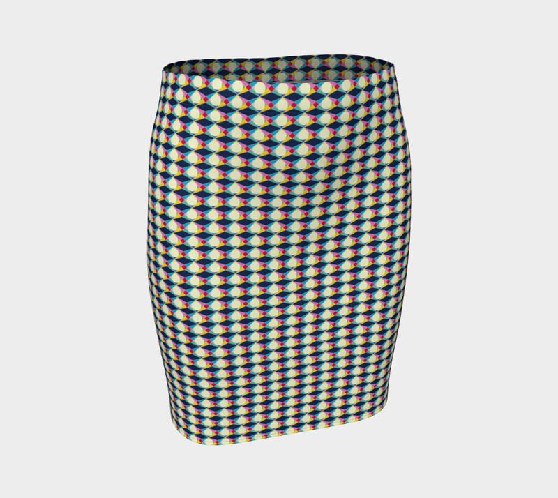 Vintage View Fitted Skirt - Objet D'Art