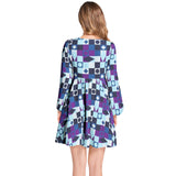 Lantern Sleeve Deep V-Neck Short Dress - Objet D'Art