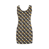 earthtone polka dot print 54 Medea Vest Dress (Model D06) - Objet D'Art