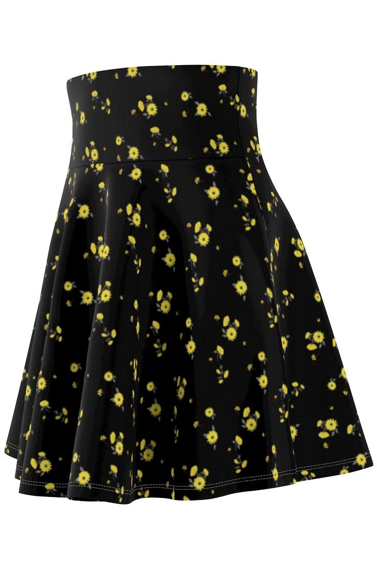 Floral Women's Skater Skirt - Objet D'Art