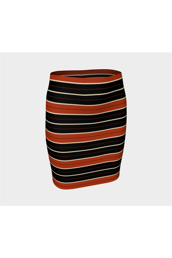 Autumn Rust Fitted Skirt - Objet D'Art