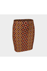 Kente Print Fitted Skirt - Objet D'Art