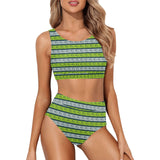 grk ky print 6 Crop Top Bikini Set (Model S21) - Objet D'Art
