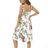 Sleeveless Square Neck Flare Hem Midi Dress - Objet D'Art