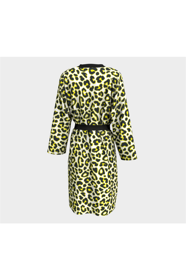 Yellow Leopard Print Peignoir - Objet D'Art