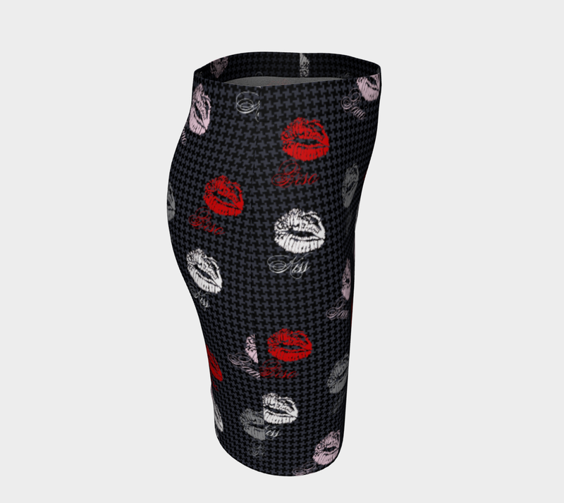 Multilingual Kisses Fitted Skirt - Objet D'Art