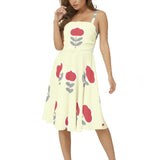 Sleeveless Square Neck Flare Hem Midi Dress - Objet D'Art