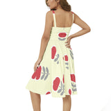 Sleeveless Square Neck Flare Hem Midi Dress - Objet D'Art