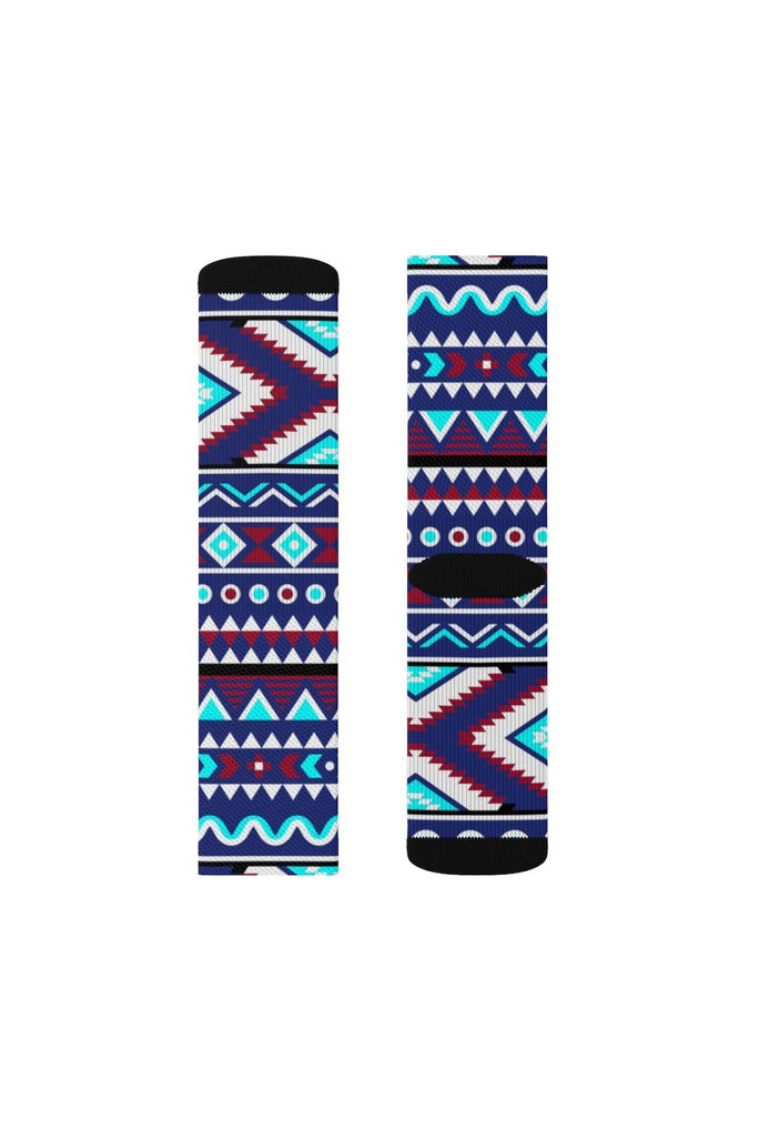 Aqua Aztec Sublimation Socks - Objet D'Art