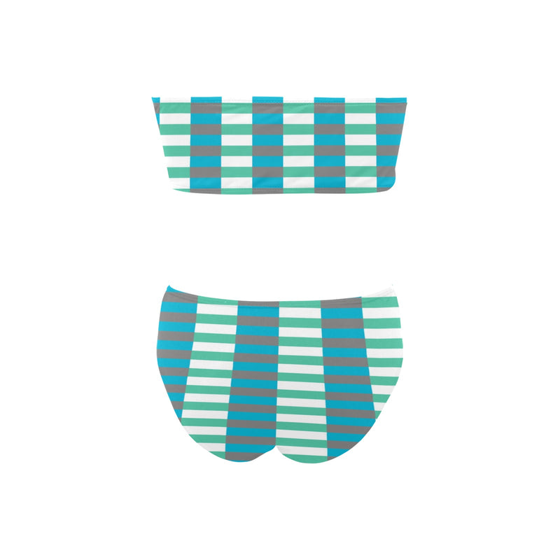 MARINE SCHEME PRINT 2 Chest Wrap Bikini Swimsuit (Model S36) - Objet D'Art