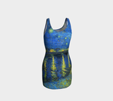 Starry Nights Over The Rhone Bodycon Dress - Objet D'Art