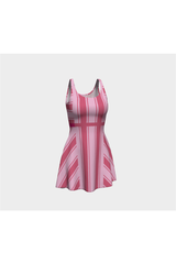 Bold Biased Striped Flare Dress - Objet D'Art