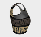 Earthtone Greek Key Athletic Crop Top - Objet D'Art