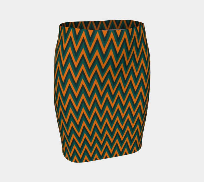 Herringbone Fitted Skirt - Objet D'Art