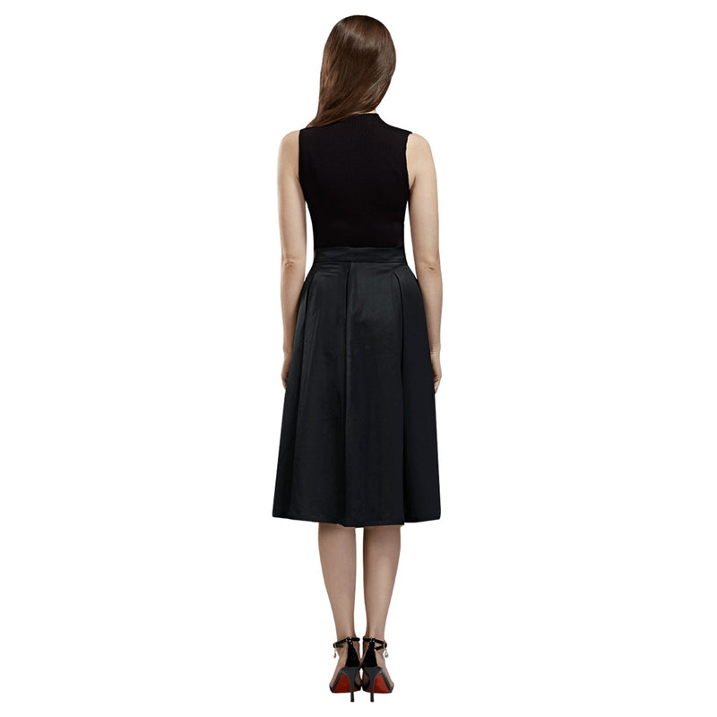 Jet Black Mnemosyne Women's Crepe Skirt - Objet D'Art