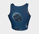 Buddha Head Athletic Crop Top - Objet D'Art