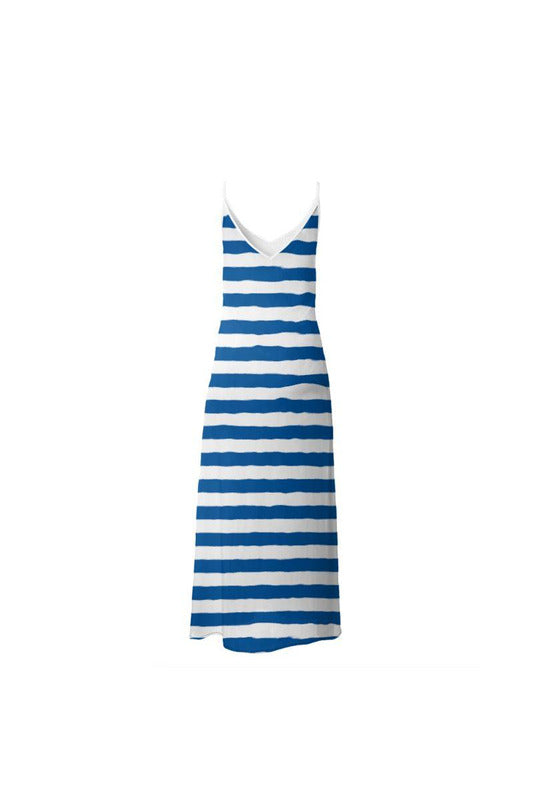 Blue Striped Slip Dress - Objet D'Art