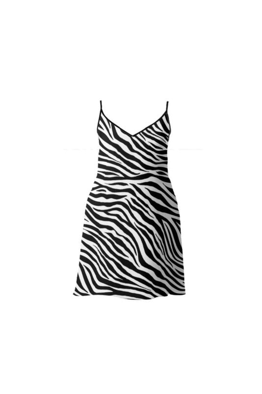 Zebra Print Slip Dress - Objet D'Art