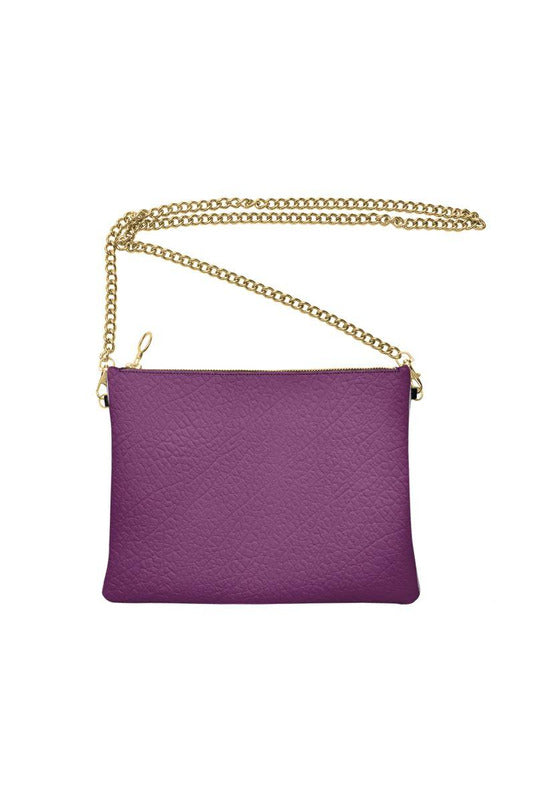 Plum Crossbody Bag with Chain - Objet D'Art