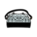 Light Gray Papel Picado Shoulder Handbag (Model 1634) - Objet D'Art