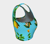 Lemony Dots Athletic Crop Top - Objet D'Art