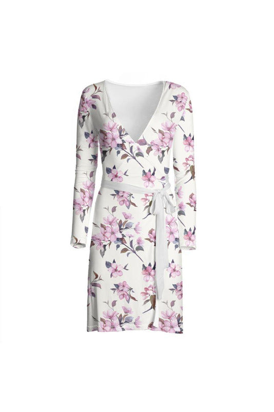 Roses in the Mist Wrap Dress - Objet D'Art