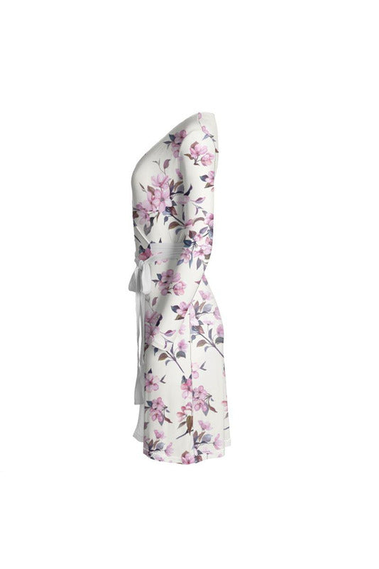 Roses in the Mist Wrap Dress - Objet D'Art