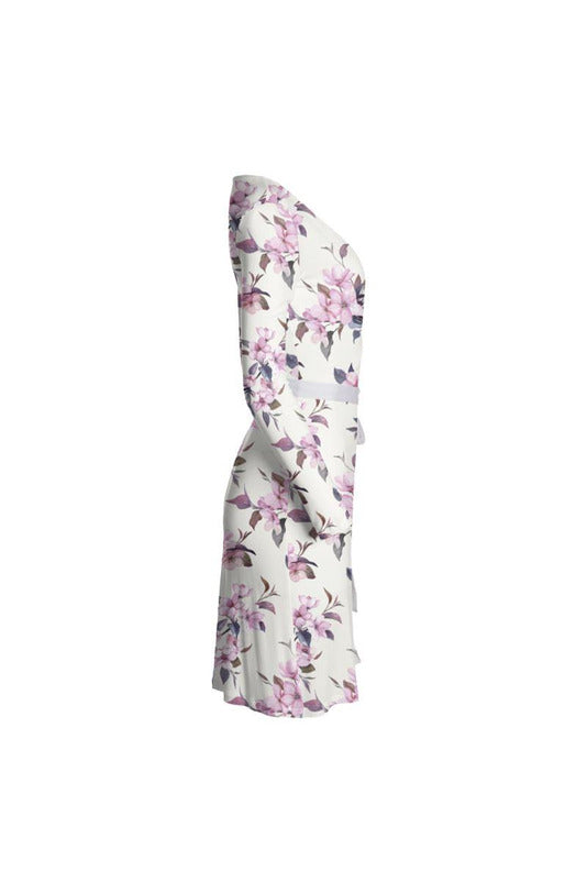 Roses in the Mist Wrap Dress - Objet D'Art