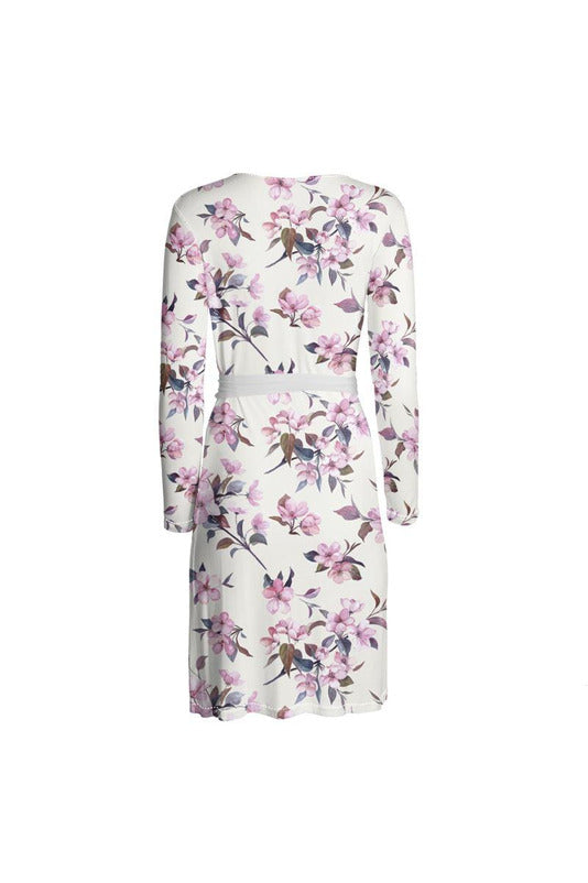 Roses in the Mist Wrap Dress - Objet D'Art
