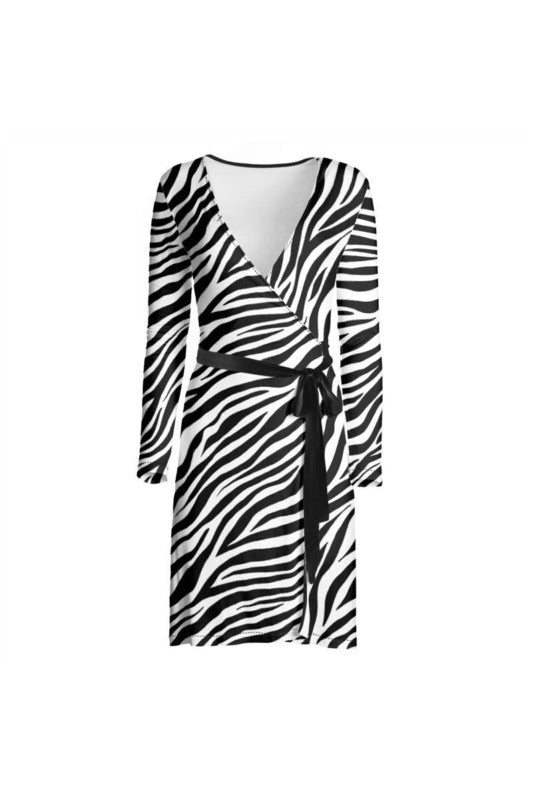 Zebra Wrap Dress - Objet D'Art