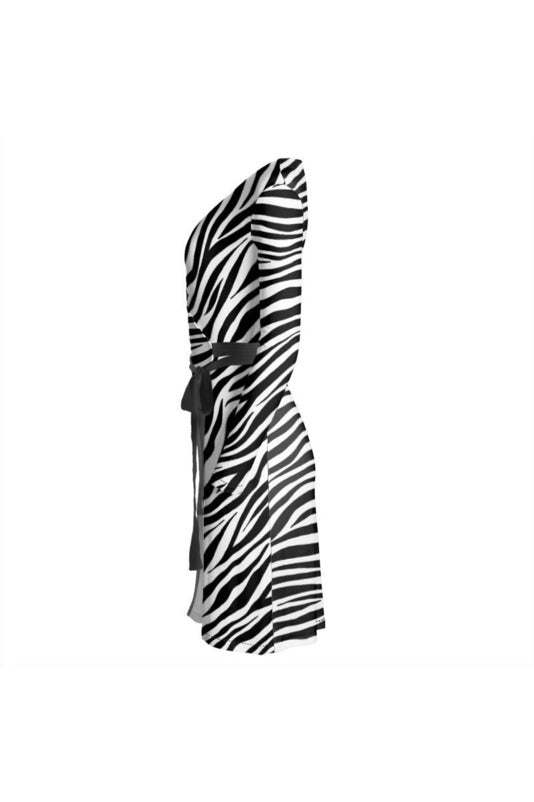 Zebra Wrap Dress - Objet D'Art