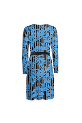 Floral Mist Striped Wrap Dress - Objet D'Art