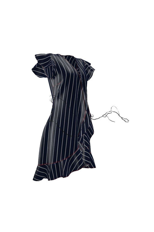 Pinstripe Tea Dress - Objet D'Art