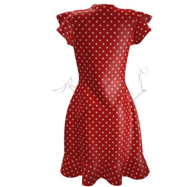 Valentine Red Polka dot Tea Dress - Objet D'Art