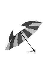 Black & White Striped Vintage Auto-Foldable Umbrella - Objet D'Art