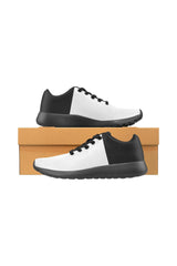 White & Black Men's Running Shoes/Large Size (Model 020) - Objet D'Art