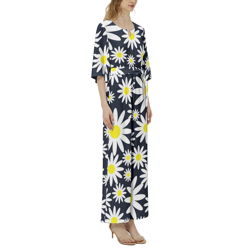 Sunflower Dolman Sleeve Belted Wide Leg Jumpsuit - Objet D'Art