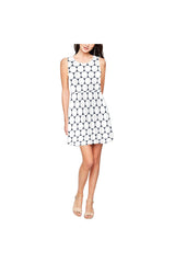 Vintage Print Thea Sleeveless Skater Dress - Objet D'Art